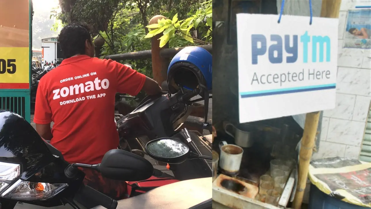 zomato, paytm