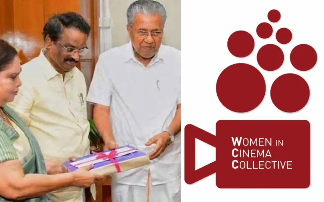 WCC logo, Chief Minister Pinarayi Vijayan accepts the Hema Commission Report | Photo: www.facebook.com/WomeninCinemaCollective