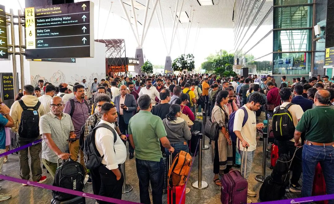 Passengers at Kempegowda International Airport Bengaluru. | File Photo: PTI