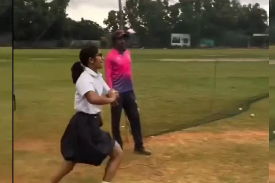 Young girl mimics Bumrah's bowling action in viral video | Watch
