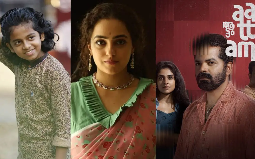 Sreepathyan, Nitya Menon, Attam movie poster | photo: instagram/sreepath facebook/nithya menen