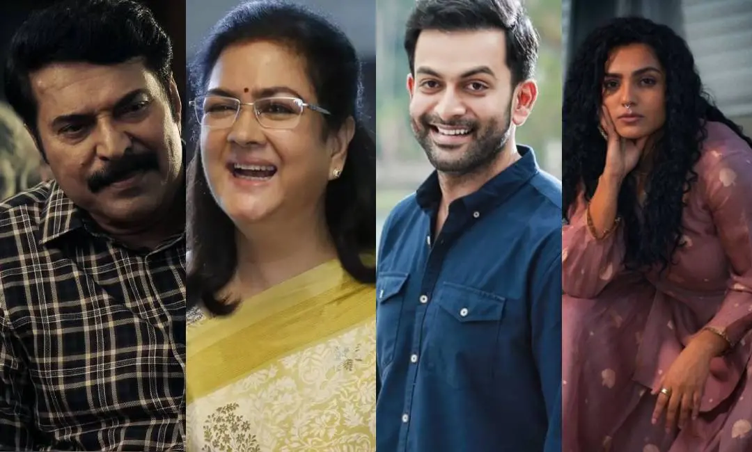 Mammootty, Urvashi, Prithviraj, Parvathy