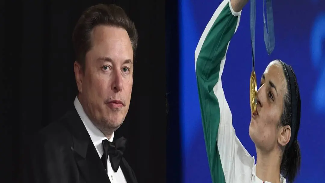 From (L) Elon Musk and Imane Khelif. | Photo: Agencies