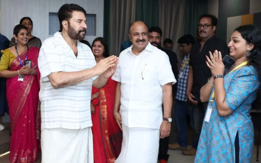 Mammootty interacting during the closing ceremony