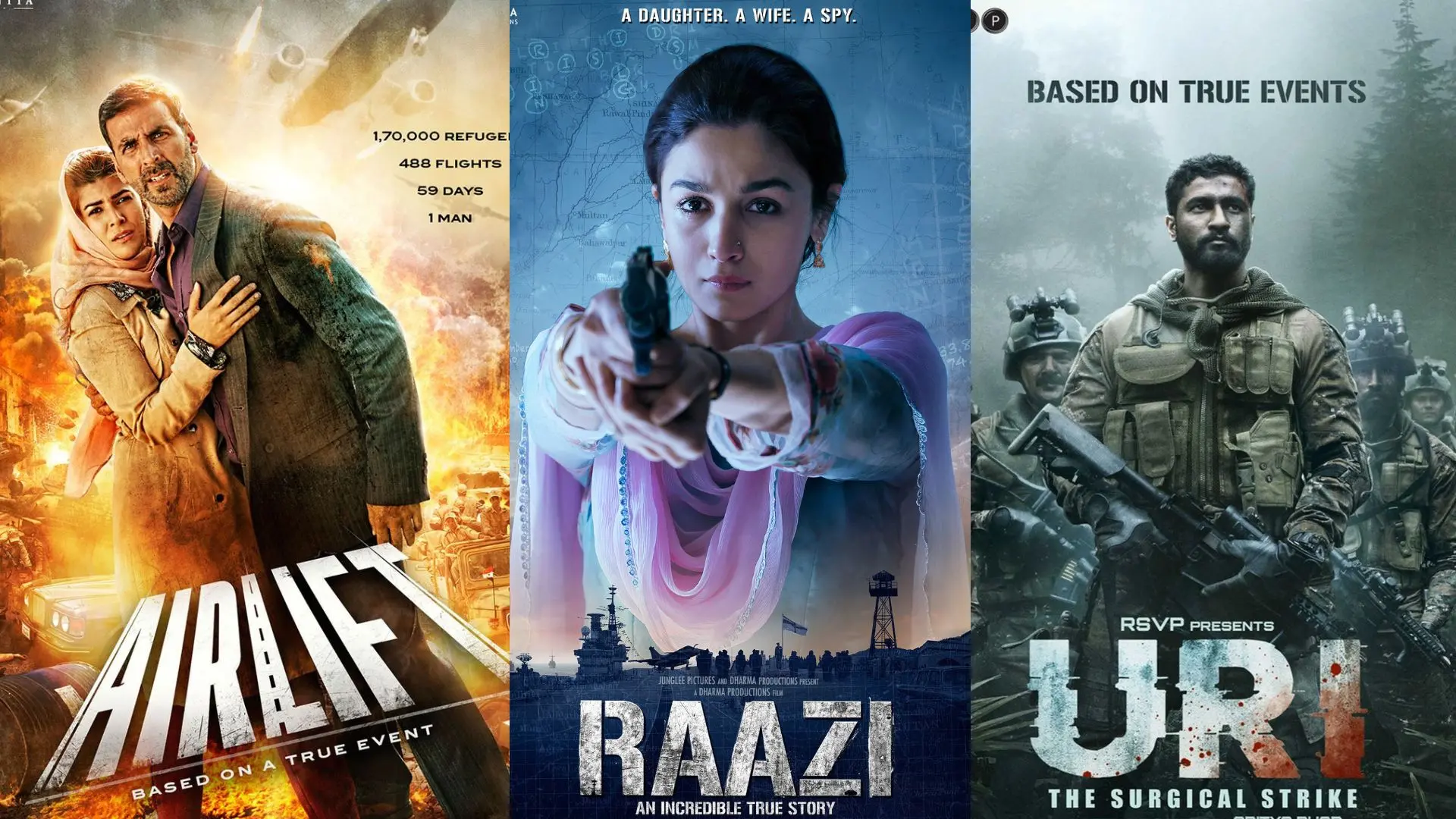 'Airlift', 'Raazi', 'URI: The Surgical Strike'