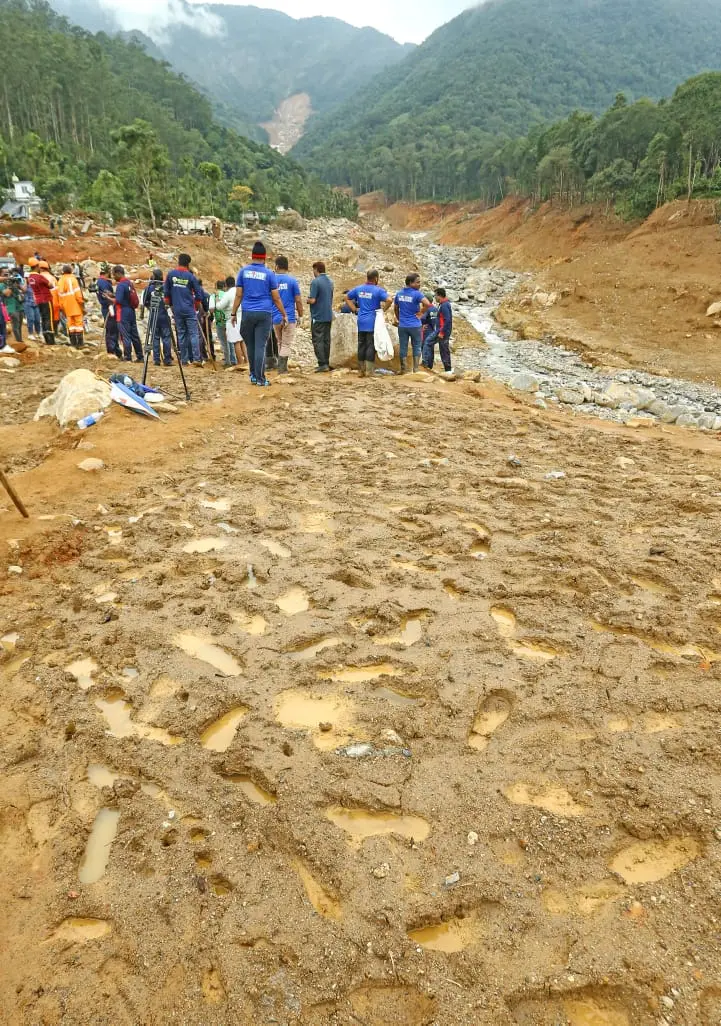 Search operations which were underway at Punchirimattom in Wayanad | Photo: Krishnapradeep/ Mathrubhumi