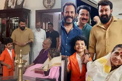 Supersinger Avirbhav performs for Mohanlal's mother at her birthday celebration