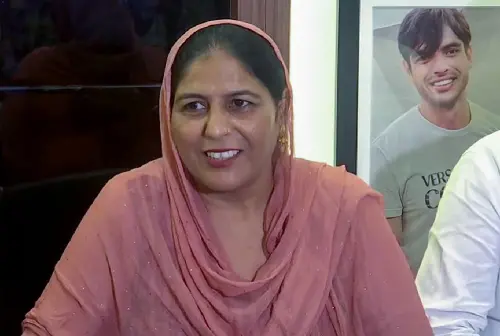 Neeraj Chopra's mother Saroj Devi. | Photo: ANI