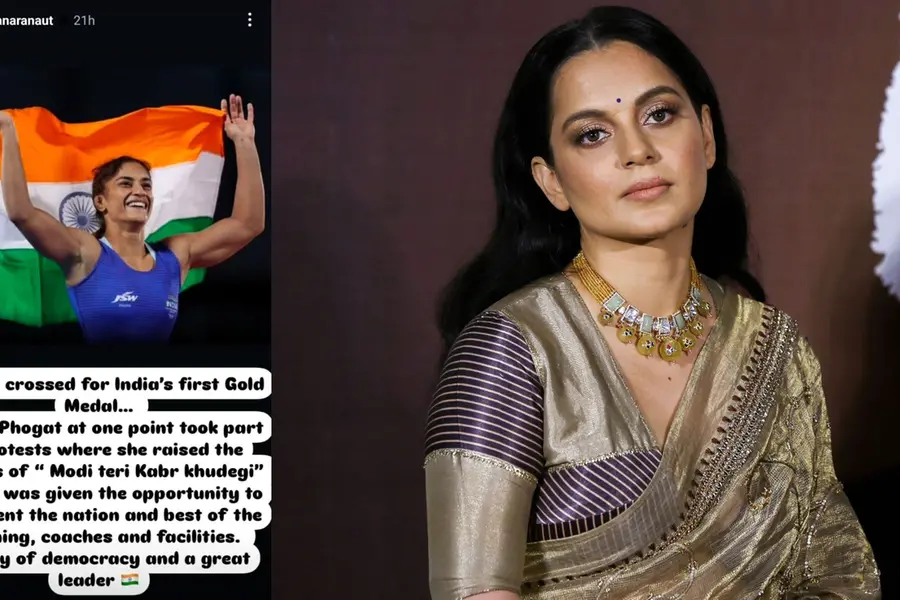 She raised slogans against Modi: Kangana's remark against Vinesh Phogat stirs up criticism