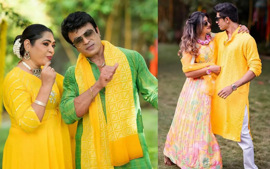 Riyaz Khan and wife Uma, Shariq Hassan and Maria Jennifer | photo: instagram/riyaz khan
