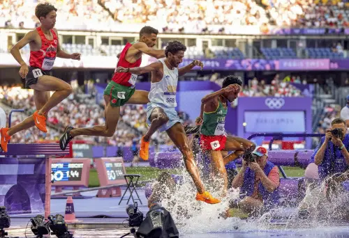 India's Avinash Sable competes in the Men's 3000m Steeplechase Round 1 athletics event at the 2024 Summer Olympics in Paris. | Photo: PTI
