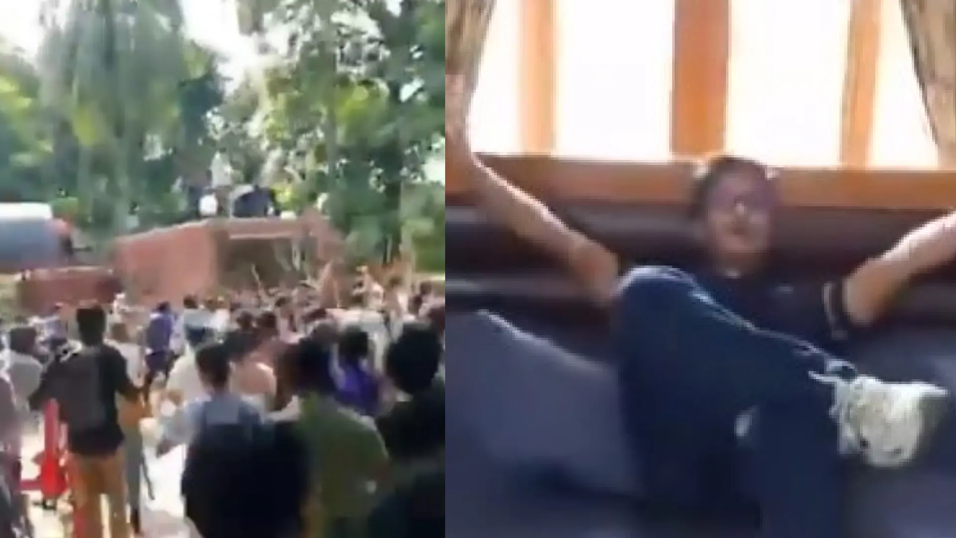 The protestors at PM's residence | Image: Twitter
