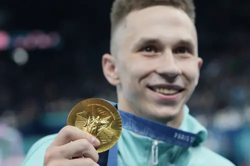 No anthem, no flag as Belarusian wins Paris Olympics gold