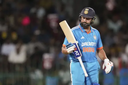Rohit shines, middle order caves In; first ODI vs. Sri Lanka ends in tie