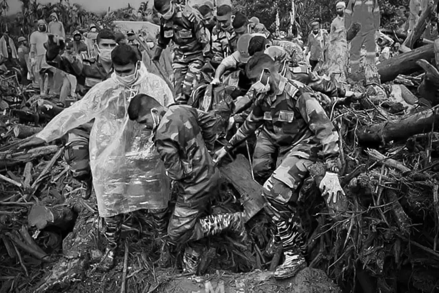 Wayanad landslide survivor painfully waits for grandson's body