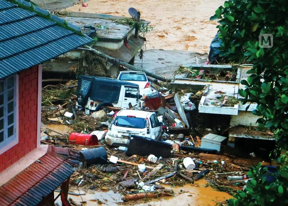 A view from Chooralmala town, ravaged by landslide on Tuesday | Photo: V P Ullas / Mathruhumi