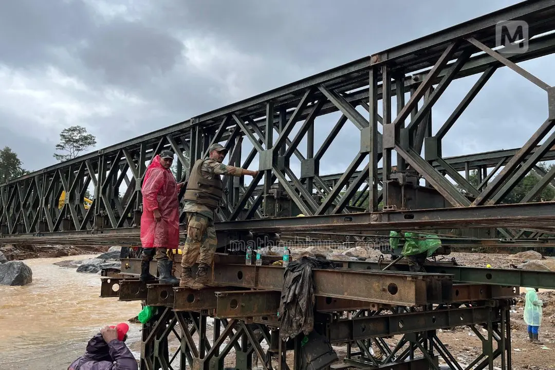 Bailey Bridge construction in Wayanad | Photo: Mathrubhumi