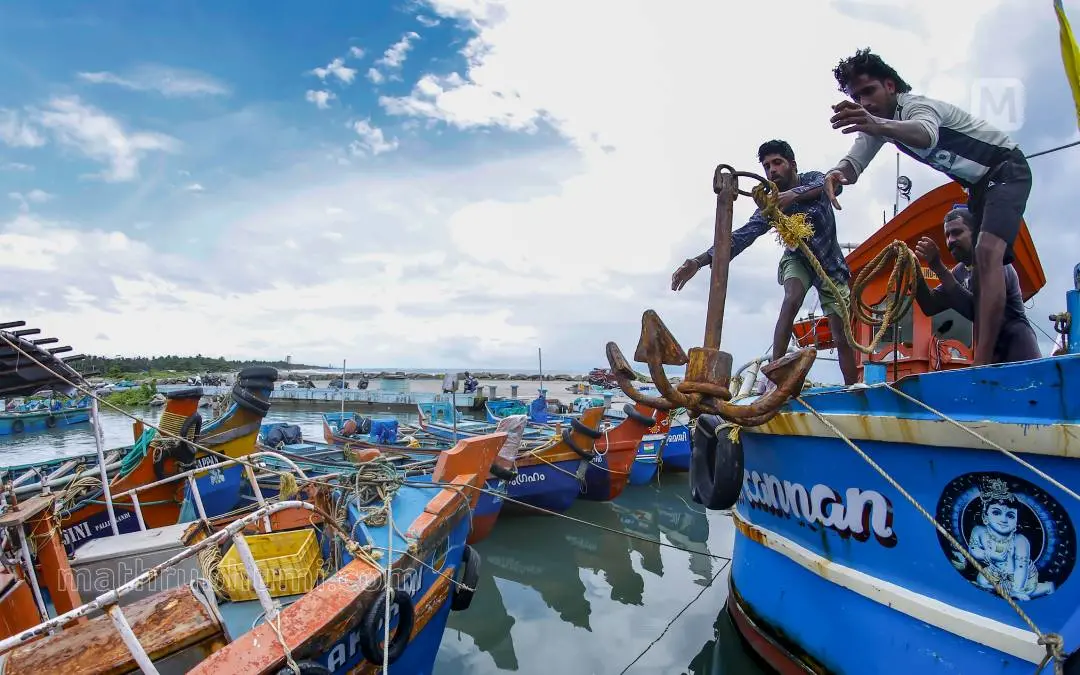 Boats anchored at Puthiyappa harbour. l Photo: Sajan V Nambiar