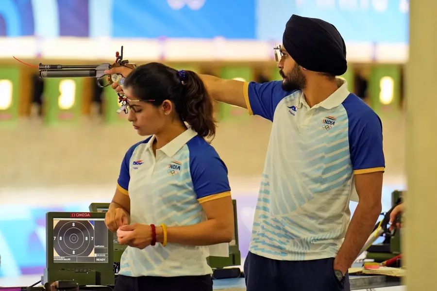 Paris Olympics: Manu-Sarabjot to play for bronze in 10 m air pistol mixed team event