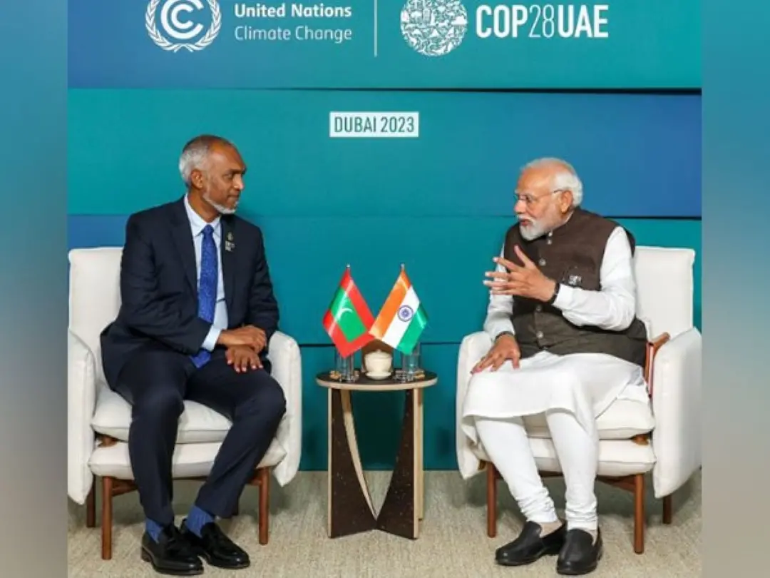 Maldives president Mohamed Muizzu with PM Narendra Modi | Photo: X/ANI