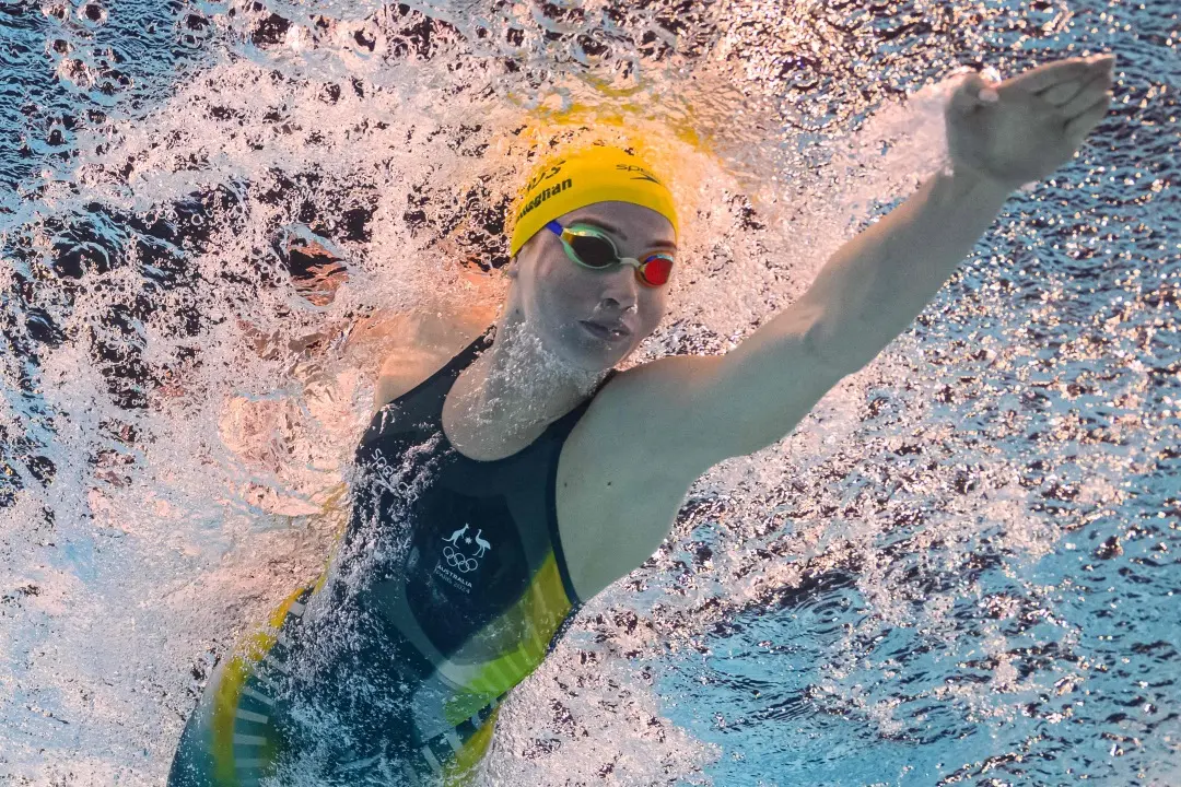 Australia's Mollie O'callaghan in swimming event during the Paris 2024 Olympic Games