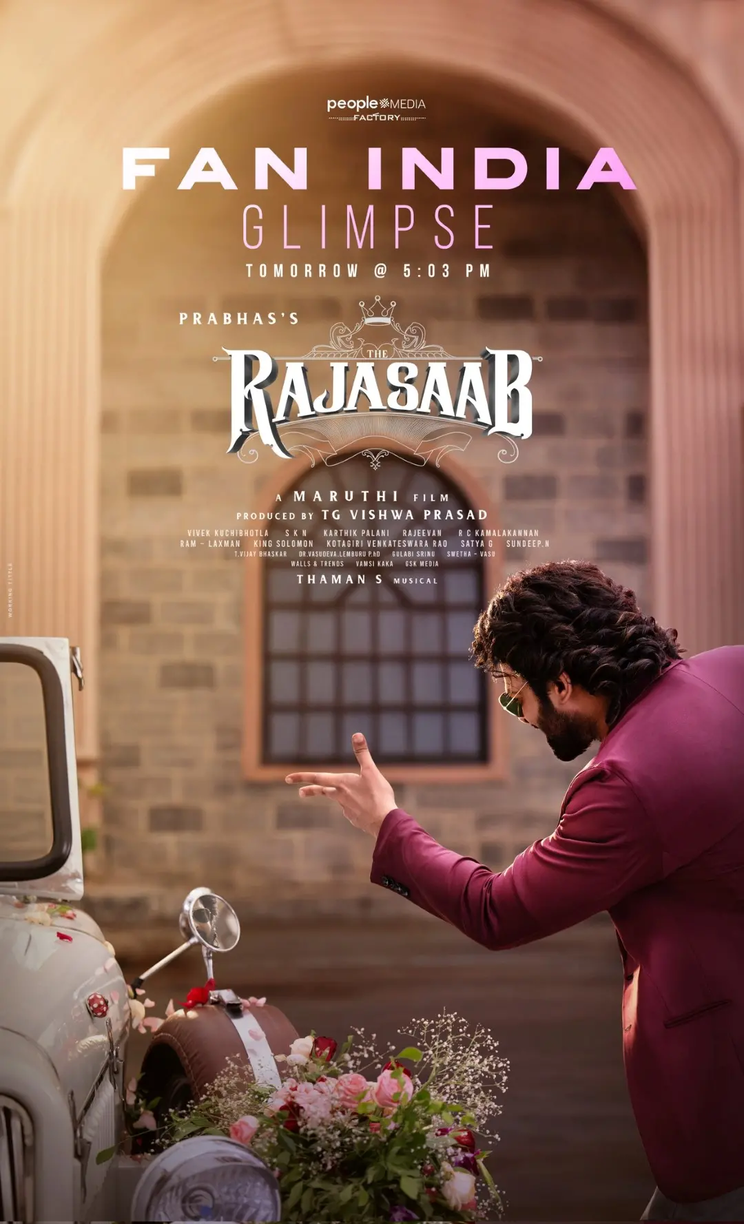 Movie poster of Prabhas starrer 'RajaSaab' | Photo: X