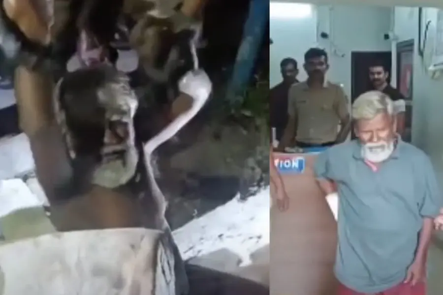 Thief hides in drain; Kerala police call in fire force to capture him | Video