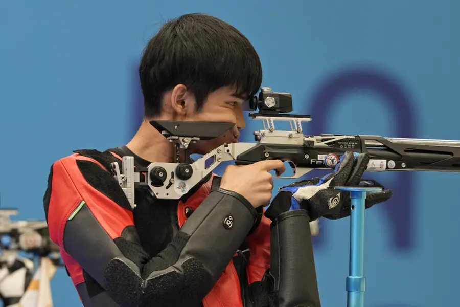 China wins first gold medal of Paris Olympics in 10m mixed team shooting