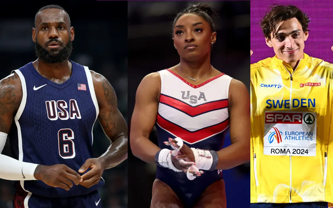 From (L) LeBron James, Simone Biles, and Armand Duplantis | Photo: Agencies