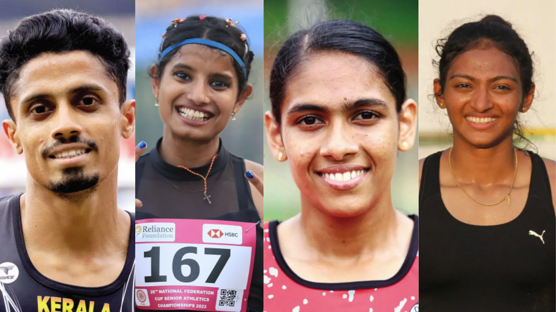 M P Jabir, Ancy Sojan, Jisna Mathew, Nayana James | Photo: Mathrubhumi