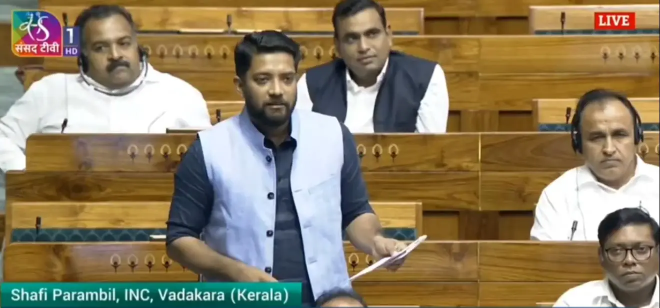 Shafi Parambil speaks in the Lok Sabha | Photo: X \ Congress
