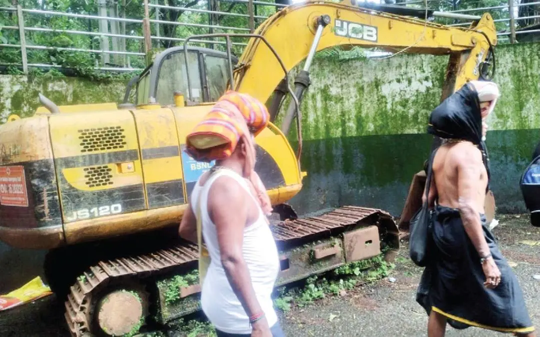 The excavator at Sabarimala
