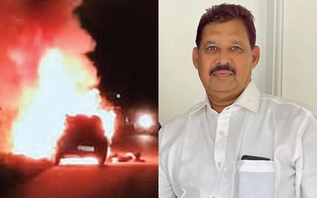 The car on fire, Roy Sebastian | Photo: Special Arrangement