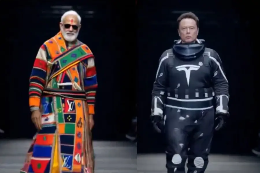From Modi to Musk, AI fashion show has bigwigs in best attires, do not miss the end | VIDEO