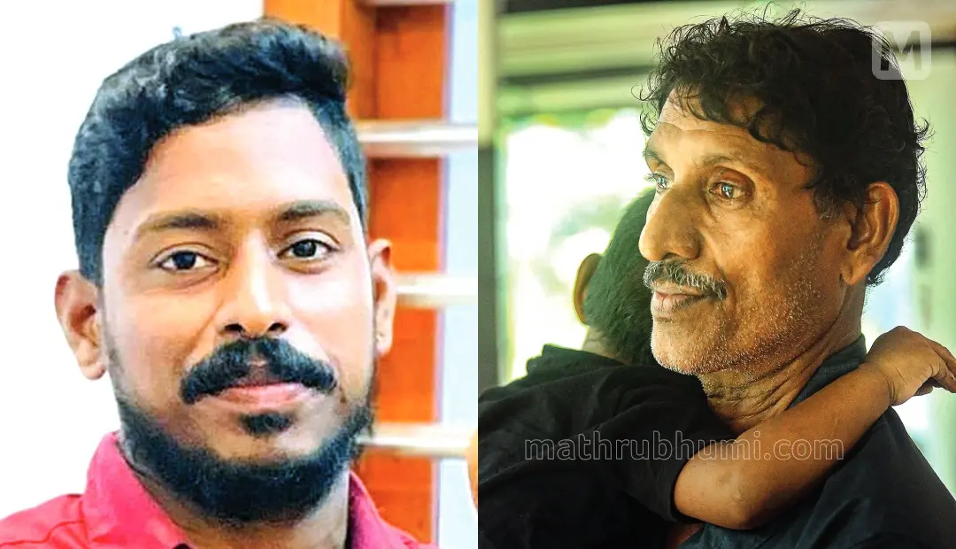 Arjun (L),  His father Preman with his two-and-a-half-year-old Ayan Krishna