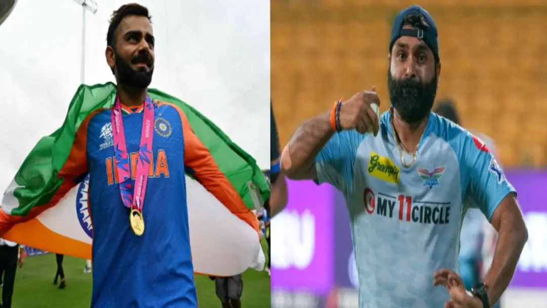 From (L) Virat Kohli and Amit Mishra | Photo: Agencies