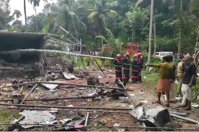 Owner critically injured after cracker shop catches fire in Thiruvananthapuram