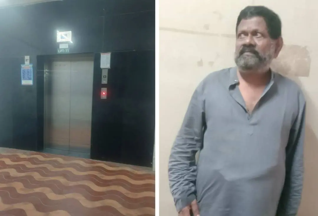 The malfunctioning lift, Raveendran Nair