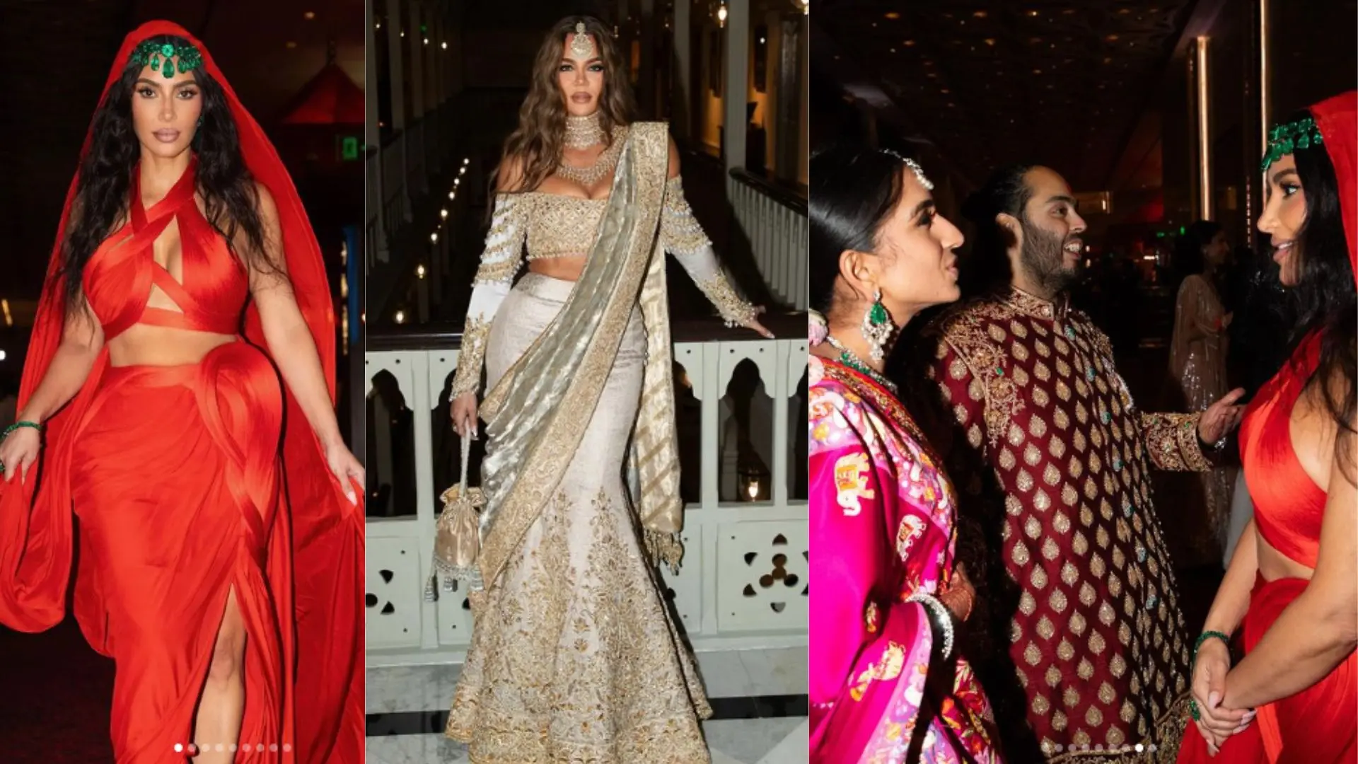 Kim Kardashian, Khloe Kardashian, Anant-Radhika wedding | Photos: instagram/kim kardashian, khloe kardashian