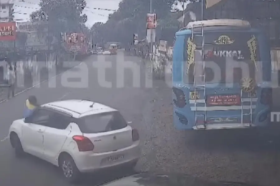 Caught on cam! Cop carries petrol pump staff on car bonnet for 1 km in Kannur