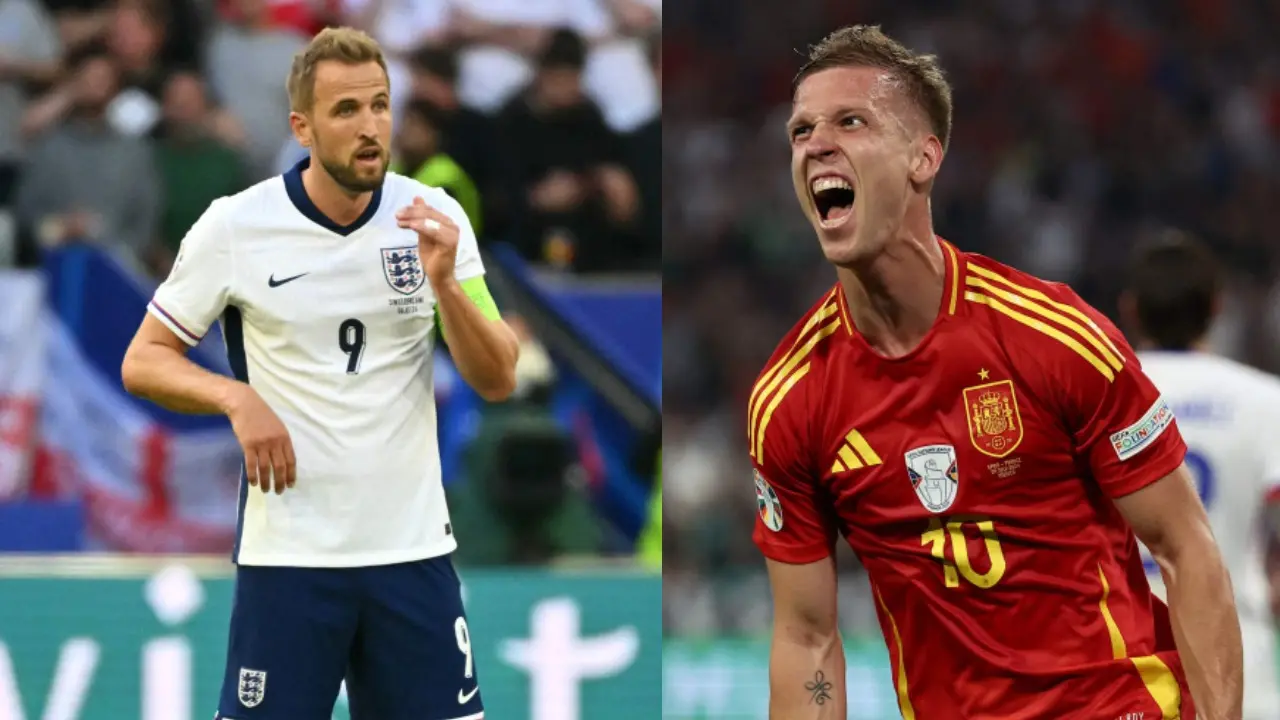 Harry Kane, Dani Olmo | AFP