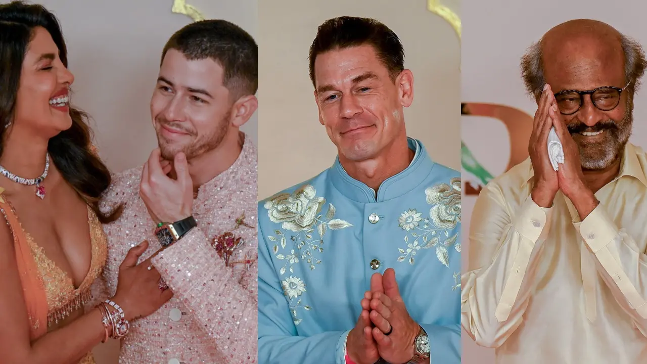 Priyanka Chopra, Nick Jonas, John Cena, Rajinikanth | AFP