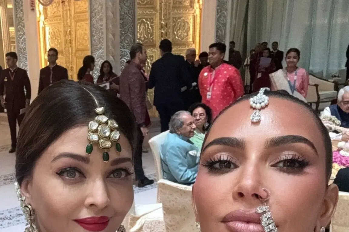 Kim Kardashian and Aishwarya Rai's selfie from Ambani's wedding breaks internet, check pics here