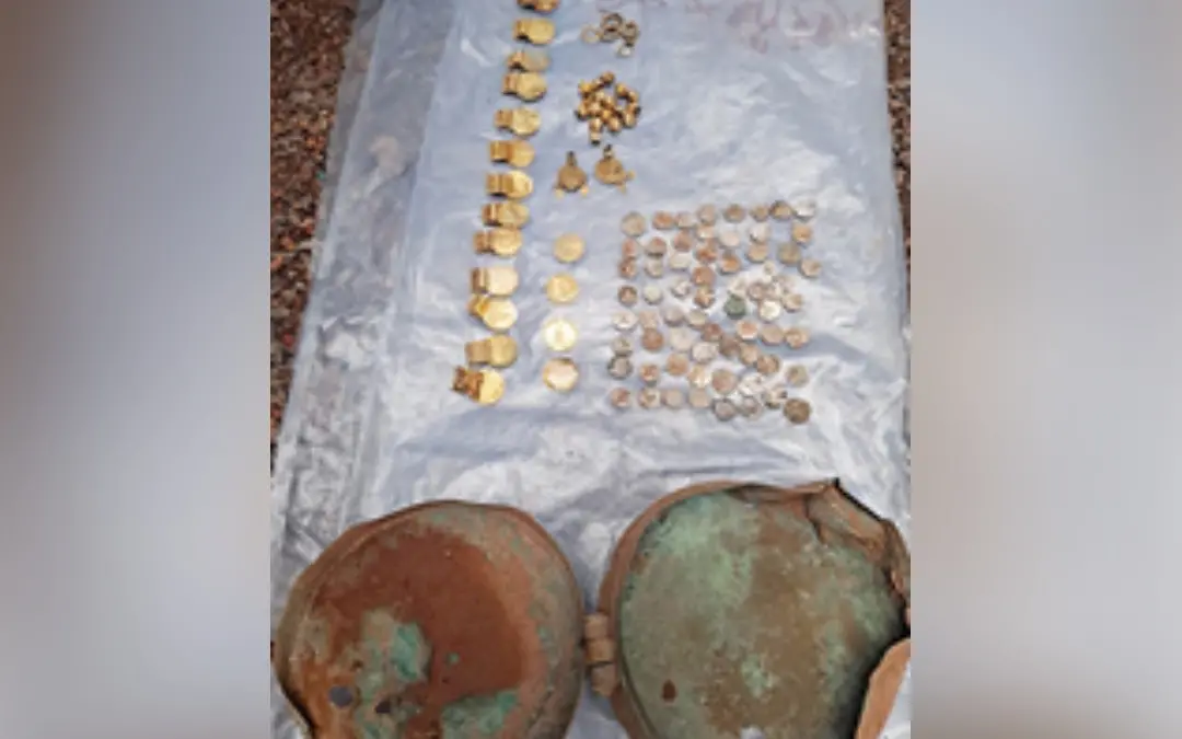 The artifacts found by the workers in Kannur | Photo: Mathrubhumi