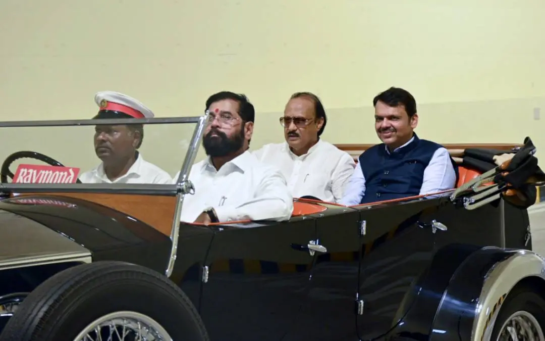 ഏകനാഥ് ഷിന്ദേ, അജിത് പവാര്, ദേവേന്ദ്ര ഫഡ്നാവിസ് | Photo: ANI