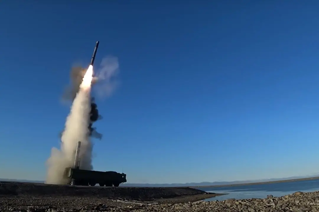 Video Screenshot showing the Russian Defence Forces testing the P-800 Onyx supersonic missile