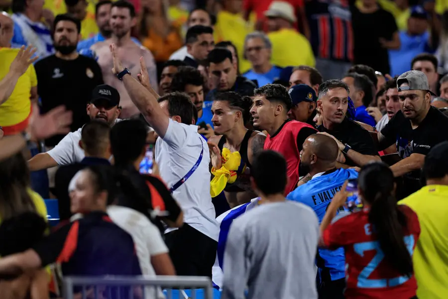 Watch: Darwin Nunez jumps into crowd, punches Colombian fans after Copa exit