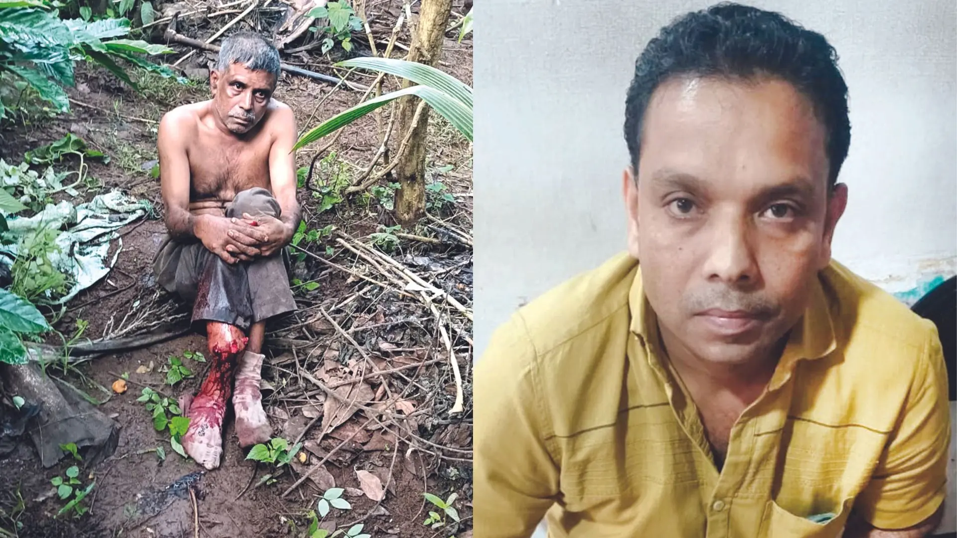 Victim Joseph (L), accused Roji | Photo: Mathrubhumi
