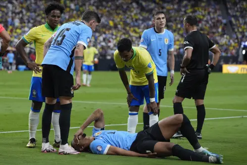 Uruguay's Araujo sidelined for Copa semi against Colombia