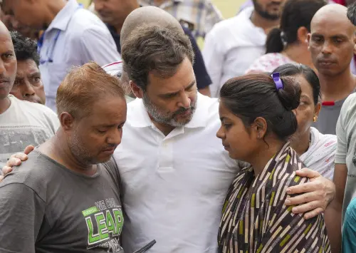 Rahul meets Hathras stampede victims' families